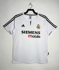 Retro Version 03-04 Real Madrid Home White Thailand Soccer Jersey AAA-811
