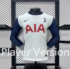 Player Version 2024-2025 Tottenham Hotspur Home White LS Thailand Soccer Jersey AAA-5982