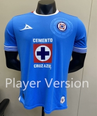 (S-3XL) Player Version 2024-2025 Cruz Azul Home Blue Thailand Soccer Jersey AAA-5698