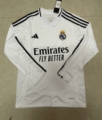 2024-2025 Real Madrid Home White LS Thailand Soccer Jersey AAA-422