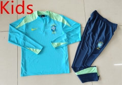 2024-2025 Brazil Green Kids/Youth Soccer Tracksuit-GDP