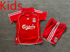 Retro Version 06-07 Liverpool Home Red Kids/Youth Soccer Uniform-7809