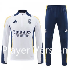 Player Version 2024-2025 Real Madrid White Thailand Soccer Tracksuit-4627
