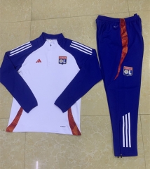 2024-2025 Olympique Lyonnais White Thailand Soccer Tracksuit-815