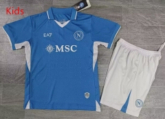 2024-2025 Napoli Home Blue Kids/Youth Soccer Uniform