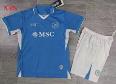 2024-2025 Napoli Home Blue Kids/Youth Soccer Uniform