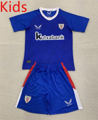 2024-2025 Athletic Bilbao Away Blue Kids/Youth Soccer Uniform-AY