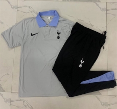 2024-2025 Tottenham Hotspur Light Gray Thailand Polo Uniform-815