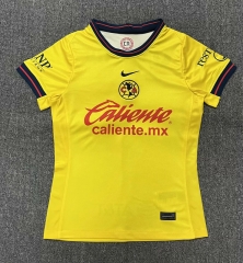 2024-2025 Club America Home Yellow Thailand Women Soccer Jersey AAA-GB