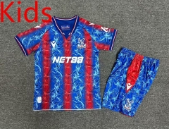 2024-2025 Crystal Palace Home Red&Blue Kid/Youth Soccer Uniform-7809