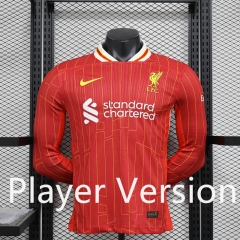 Player Version 2024-2025 Liverpool Home Red LS Thailand Soccer Jersey AAA-888