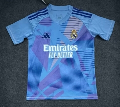 (S-4XL) 2024-2025 Real Madrid Goalkeeper Blue Thailand Soccer Jersey AAA-2483