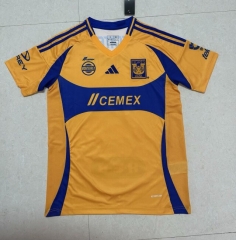 (S-4XL) 2024-2025 Tigres UANL Home Yellow Thailand Soccer Jersey AAA-818