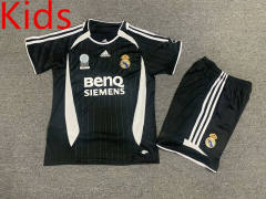 Retro Version 06-07 Real Madrid Away Black Kids/Youth Soccer Uniform-7809