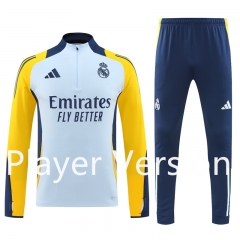 Player Version 2024-2025 Real Madrid Light Blue Thailand Soccer Tracksuit-4627
