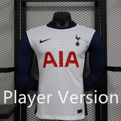 Player Version 2024-2025 Tottenham Hotspur Home White LS Thailand Soccer Jersey AAA-888