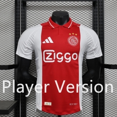 Player Version 2024-2025 Ajax Home Red Thailand Soccer Jersey AAA-888