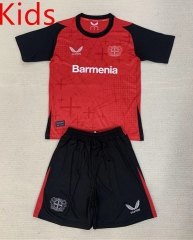 2024-2025 Bayer 04 Leverkusen Home Red Kid/Youth Soccer Uniform-AY