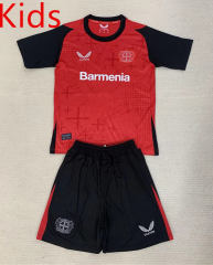 2024-2025 Bayer 04 Leverkusen Home Red Kid/Youth Soccer Uniform-AY