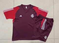 2024-2025 Brazil SC Internacional Maroon  Short-Sleeve Thailand Soccer Tracksuit-815