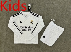 2024-2025 Real Madrid Home White Kids/Youth LS Soccer Uniform-6748