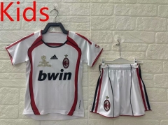 Retro Version 06-07 AC Milan Away White Kids/Youth Soccer Uniform-5074