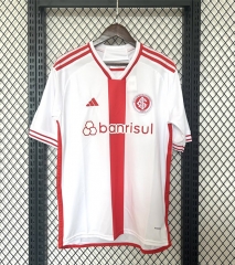 (S-4XL) 2024-2025 Brazil SC Internacional Away White Thailand Soccer Jersey AAA-9663