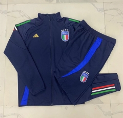 2024-2025 Italy Royal Blue Thailand Soccer Jacket Uniform-815