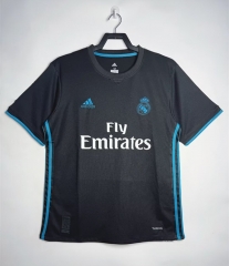 Retro Version 17-18 Real Madrid Away Black Thailand Soccer Jersey AAA-811