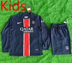 2024-2025 Paris SG Home Royal Blue LS Kid/Youth Soccer Uniform-5177