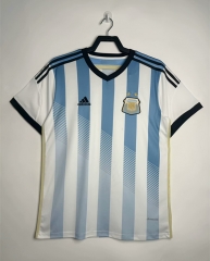 Retro Version 2014 Argentina Home Blue&White Thailand Soccer Jersey AAA-811
