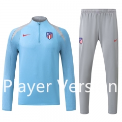 Player Version 2024-2025 Atletico Madrid Light Blue Thailand Soccer Tracksuit-4627
