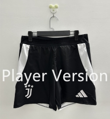 Player Version 2024-2025 Juventus Home Black Thailand Soccer Shorts-888