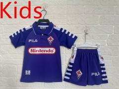 Retro Version 98-99 Fiorentina Home Purple Kid/Youth Soccer Uniform-5074