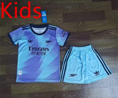 2024-2025 Arsenal 2nd Away Blue Kids/Youth Soccer Uniform-709