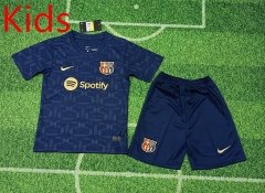 120th Anniversary Barcelona Royal Blue Kid/Youth Soccer Uniform-8679