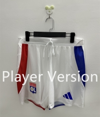 Player Version 2024-2025 Olympique Lyonnais Home White Thailand Soccer Shorts-888
