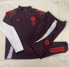 2024-2025 Bayern München Maroon Thailand Soccer Tracksuit-815