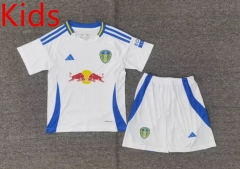 2024-2025 Leeds United Home White Kids/Youth Soccer Uniform-2353