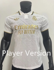 Player Version 2024-2025 Real Madrid White Thailand Soccer Jersey AAA-SJ