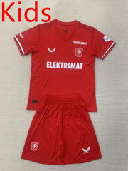2024-2025 FC Twente Home Red Kids/Youth Soccer Uniform-AY
