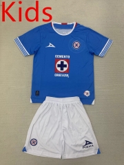 2024-2025 Cruz Azul Home Blue Kid/Youth Soccer Uniform-AY