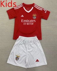 2024-2025 Benfica Home Red Kids/Youth Soccer Uniform-AY