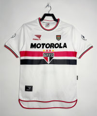 Retro Version 2000 Sao Paulo Futebol Clube Home White Thailand Soccer Jersey AAA-811