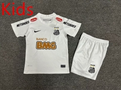 Retro Version 11-12 Santos FC Home White Kids/Youth Soccer Uniform-7809