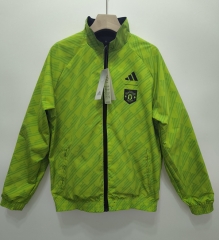 (S-3XL) 2024-2025 Manchester United Green&Black Double-Sided Wear Thailand Trench Coats-0255