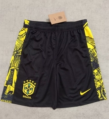 2024-2025 Special Version Brazil Black&Yellow Thailand Soccer Shorts