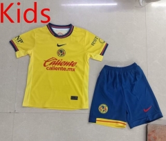 2024-2025 Club America Home Yellow Kids/Youth Soccer Uniform-8746