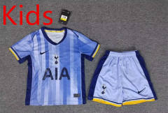 2024-2025 Tottenham Hotspur Away Blue Kids/Youth Soccer Uniform-8037