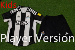 Player Version 2024-2025 Newcastle United Home Black&White Kids/Youth Soccer Uniform-9926